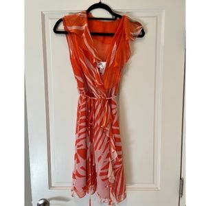 MILLY Dress (an original) - Silk, Color Orange, Size 4